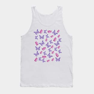 Butterfly Pattern - Purple Coloured Tank Top